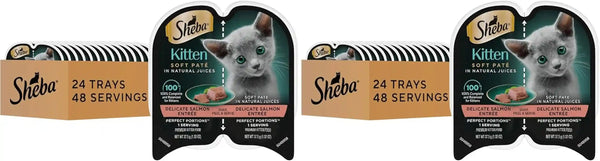 Sheba Perfect Portions Kitten Pate Wet Cat Food, Multipack, 2.6 Oz, 24 Ct | DHA for Brain Development, Vitamin E for Immunity, Real Meat, All Essential Amino Acids, Complete & Balanced, 48 Servings17