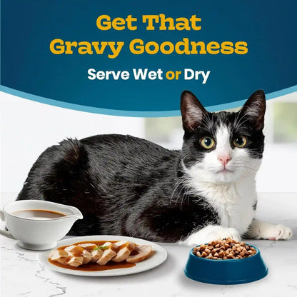Blue Buffalo Tastefuls Irresistible Gravy Experience Chicken & Brown Rice Recipe Dry Indoor Cat Food for Adult Cats, Deliciously Healthy Natural Cat Food, Supports Digestion & Coat Health, 3 Lbs.2