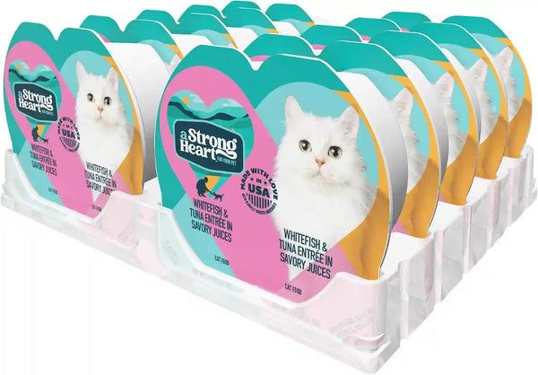A Strong Heart Split Cup Wet Cat Food, Chicken Entree - 2.6 Oz Split Cups, 20 Servings (Pack of 10), Made in the USA with Real Chicken13
