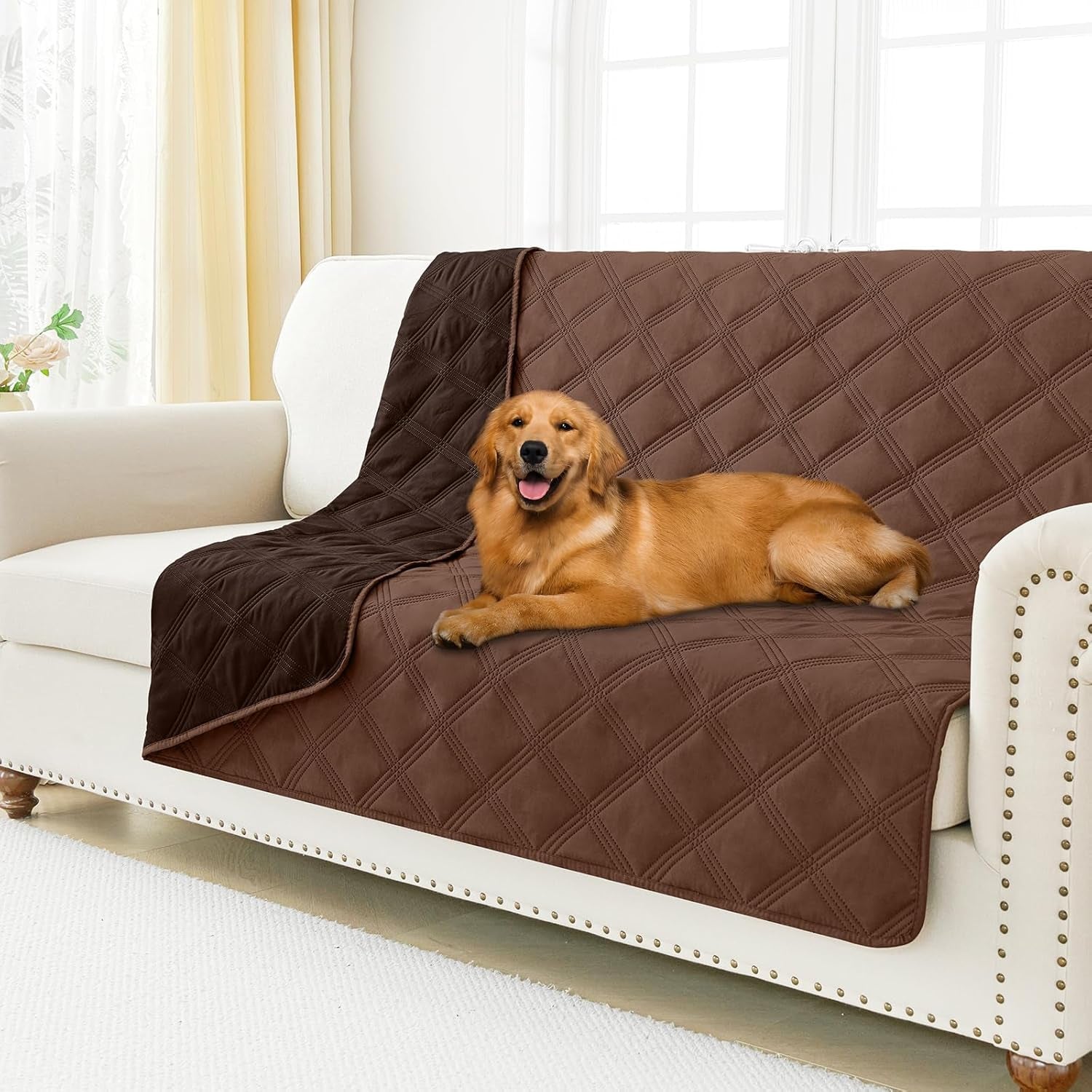 smiry-waterproof-dog-bed-cover-reversible-pet-blanket-for-sofa-couch-soft-washable-dog-blanket-leakproof-couch-cover-for-dogs-cats-furniture-protection-52x82-grey-dark-grey
