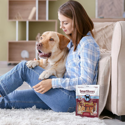 Smartbones Spirals Rawhide-Free Dog Treats Variety Pack, 32 Count | with Real Chicken, Beef & Pork, Easy to Digest Chew, Vitamin & Mineral Enriched, Helps Maintain Healthy Teeth, for Adult Dogs7