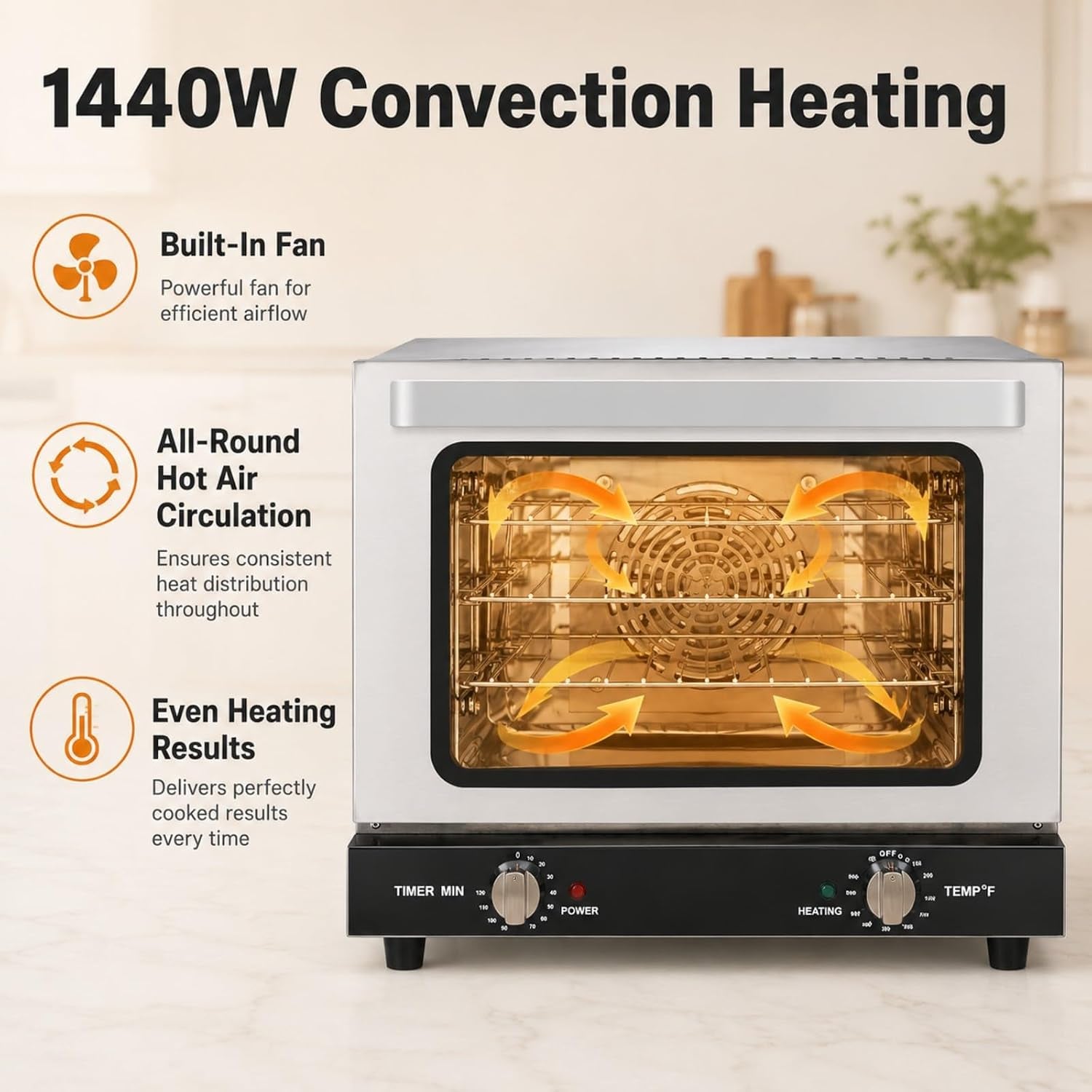 hakka-24qt-21l-commercial-convection-oven-1440w-stainless-steel-3-tier-conventional-electric-countertop-oven-double-insulated-cabinet-toaster-for-baking-120-minute-timer-150-f-500-f-wire-racks