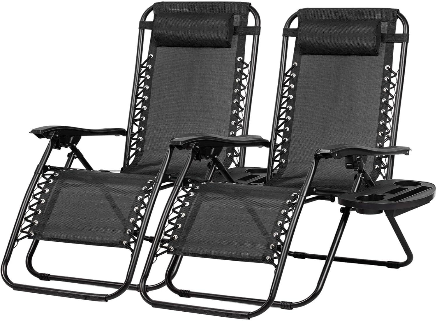 set-of-2-relaxing-recliners-patio-chairs-adjustable-steel-mesh-zero-gravity-lounge-chair-beach-chairs-with-pillow-and-cup-holder-black