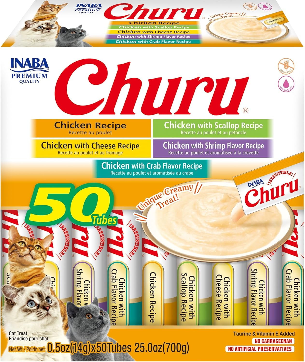inaba-churu-cat-treats-grain-free-creamy-puree-cat-treat-topper-chicken-variety
