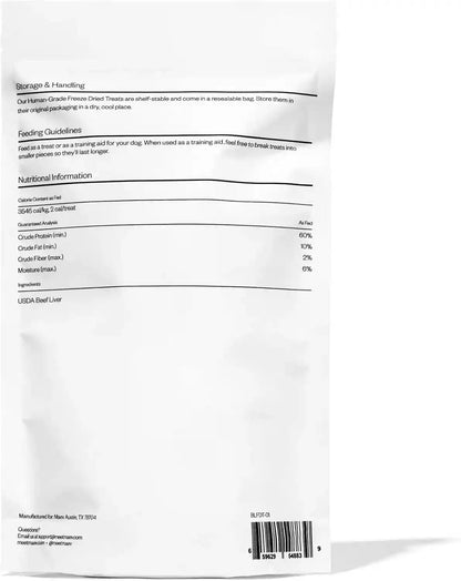 Maev Single-Ingredient Freeze-Dried Beef Liver Dog Treats, 4.4 Oz | 100% Usda-Certified Human-Grade | Healthy Raw Dog Snacks | Perfect for Training & Sensitive Diets | Made in USA2