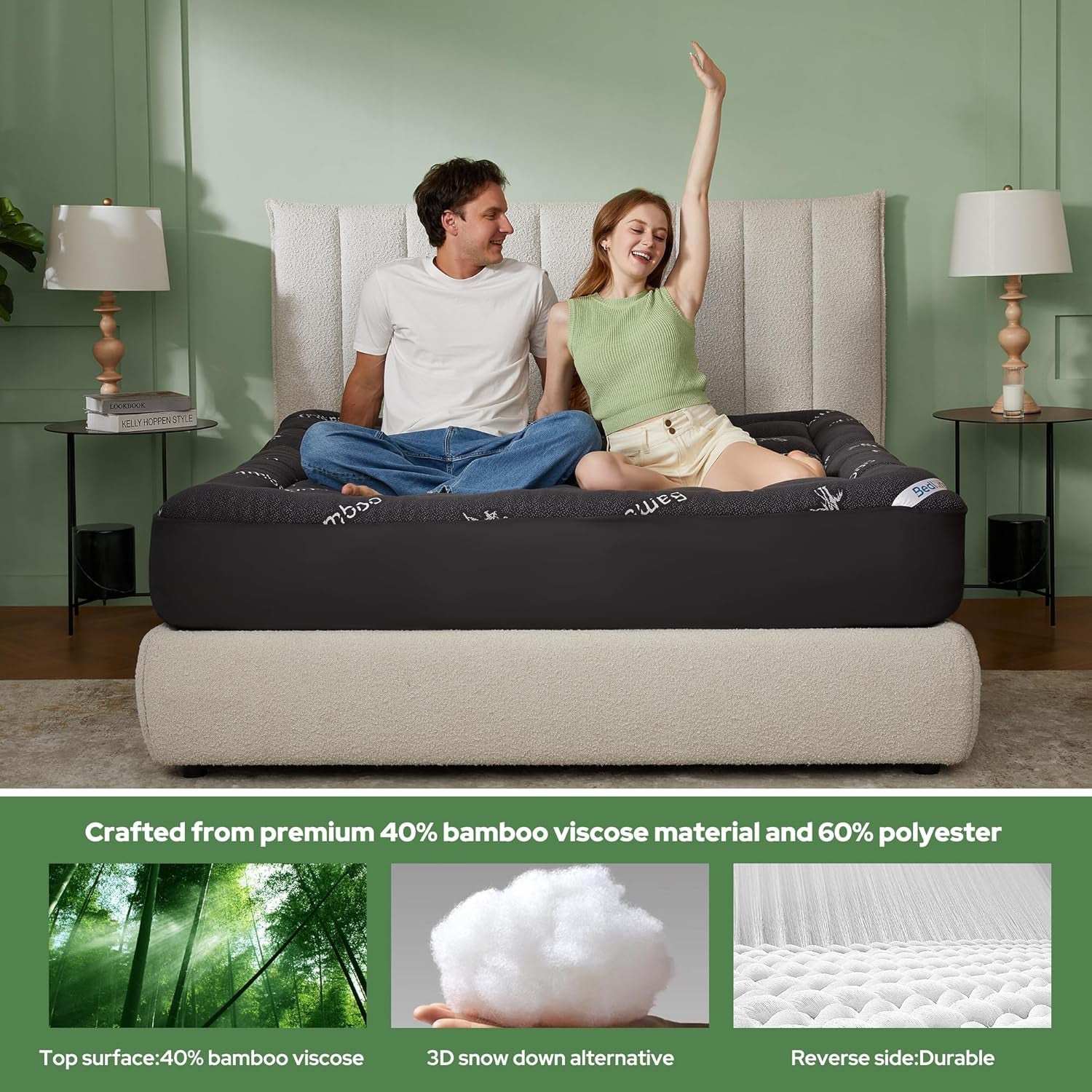 queen-mattress-topper-viscose-bamboo-thick-pillow-top-mattress-pad-stretchable-pockets-fit-6-18-mattress-soft-breathable-mattress-topper-for-back-pain-relief-and-hot-sleepersdark-gray