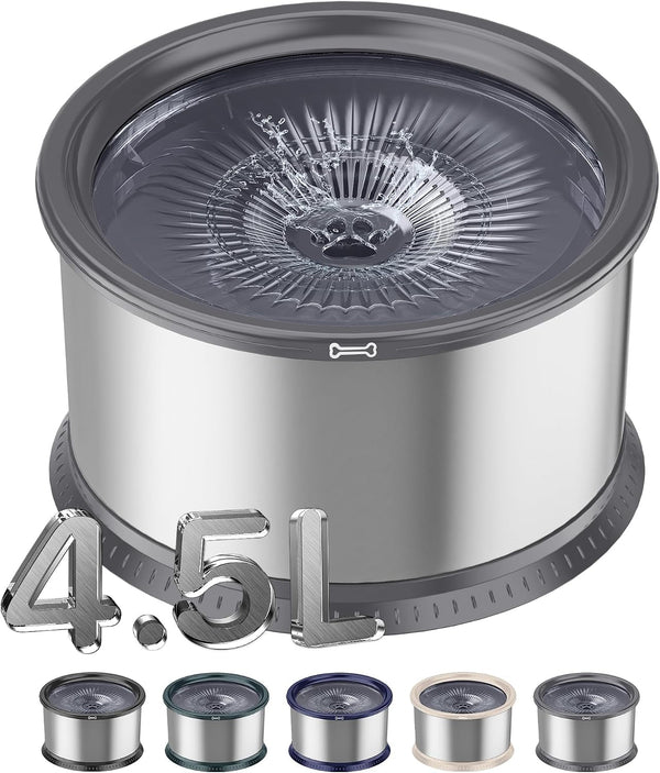 1.6 Gallon Dog Water Bowl, 6.5L/220Oz Stainless Steel No Spill Water Bowl for Large Dogs, Super Large Capacity Splash Proof Pet Slow Drinking Water Bowl with Anti-Slip Mat for Mess Drinkers15