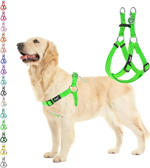 PUPTECK No Pull Dog Harness Soft Adjustable Basic Nylon Step in Puppy Vest Outdoor Walking with ID Tag25