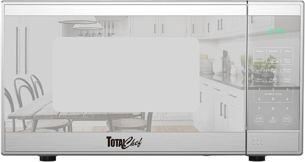 0.7 Cu. Ft. Countertop Small Microwave Oven,700W | Microwave for Kitchen, Stainless Steel, Compact, Countertop with Digital Touch Controls, Child Safety Lock, 10-Inch Turntable1