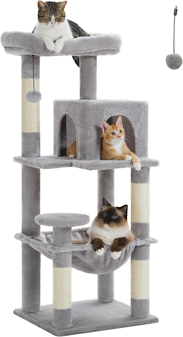 MUTTROS Mushroom Cat Tree Tower with Removable Scratcher, Large Hammock, Condo, Perch, 3 Sisal Posts – Multi-Level Cat Tree for Indoor Cats, Cute Cat Tower for Small Space Homes13