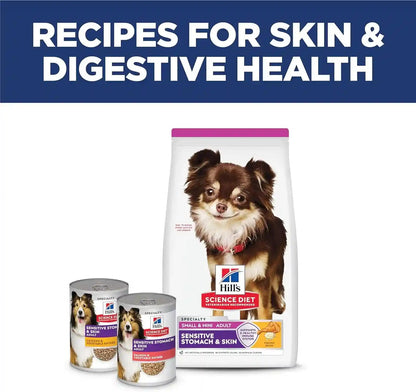 Hill'S Science Diet Sensitive Stomach & Skin Small & Mini Dry Dog Food | #1 Veterinarian Recommended, Adult Formula, Chicken Recipe, 4 Lb. Bag (Updated Formula)12