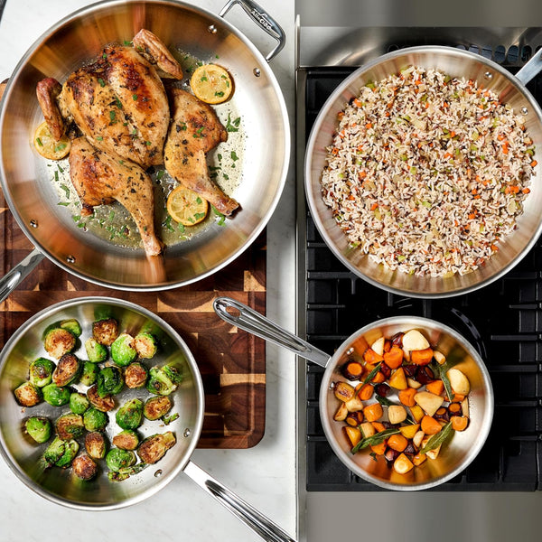 All-Clad D3® Stainless Steel 10 Inch Frying Pan Covered- Made in the USA- the Original Bonded Professional Cookware- Oven Safe & Induction Compatible8