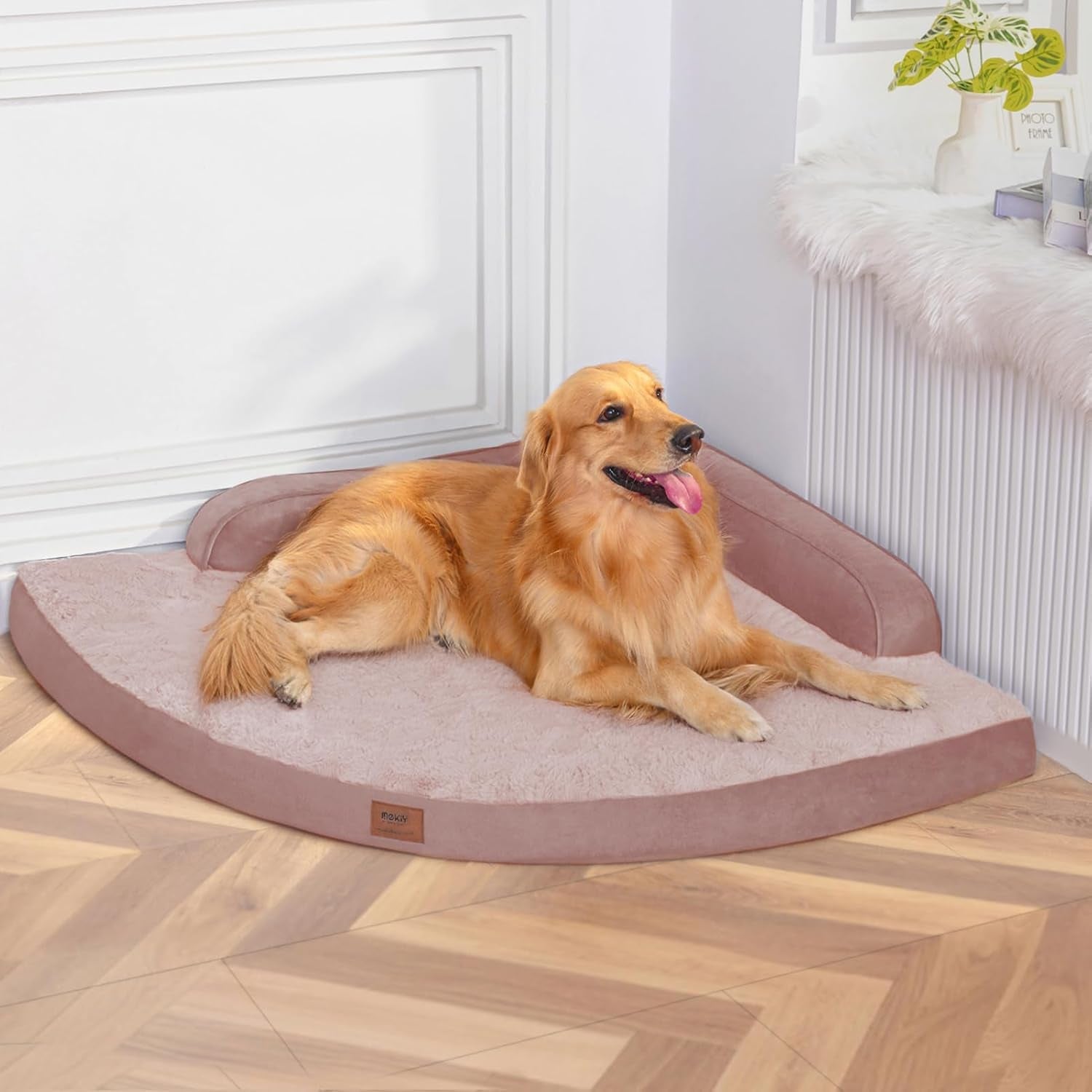 mekiy-orthopedic-waterproof-dog-bed-with-sides-for-extra-large-sizes-dogs-egg-crate-foam-waterproof-liner-anti-slip-bottom-space-saving-perfect-for-corners-and-sofa-edges-40-x-40-inch