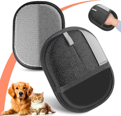 Pet Hair Removal Glove for Dogs & Cats, Newly Upgraded Reusable Electrostatic Pet Hair Glove, Magic Brush Pet Hair Remover Tool for Clothing, Couch, Carpet, Car Seats. (Black Gray, Pack of 1)8