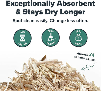 | Hemp Bedding for Small Animals 18.5L (3.7 LBS) | Low Dust, Odor Control, Highly Absorbent, Natural Cage Bedding for Rabbits, Hamsters, Guinea Pigs, Birds, and More3