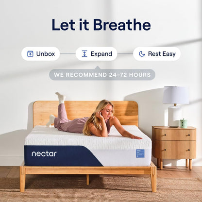 Nectar 12” Memory Foam Mattress, Queen, Medium Firm, 1-Year Trial | Contouring Memory Foam, Cooling Top Layer, Back Pain & Pressure Relief, Mattress in a Box, 365-Night Trial & Forever Warranty6