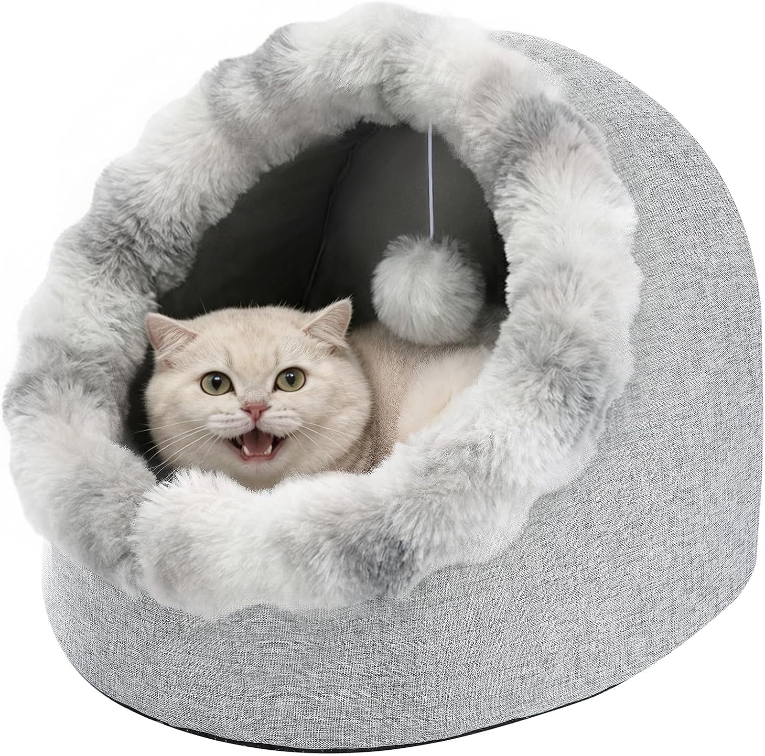 avont-cat-bed-cave-for-indoor-cats-semi-enclosed-with-washable-cushion-anti-slip-bottom-warm-plush-for-kittens-small-dogs-under-10-lbs-m
