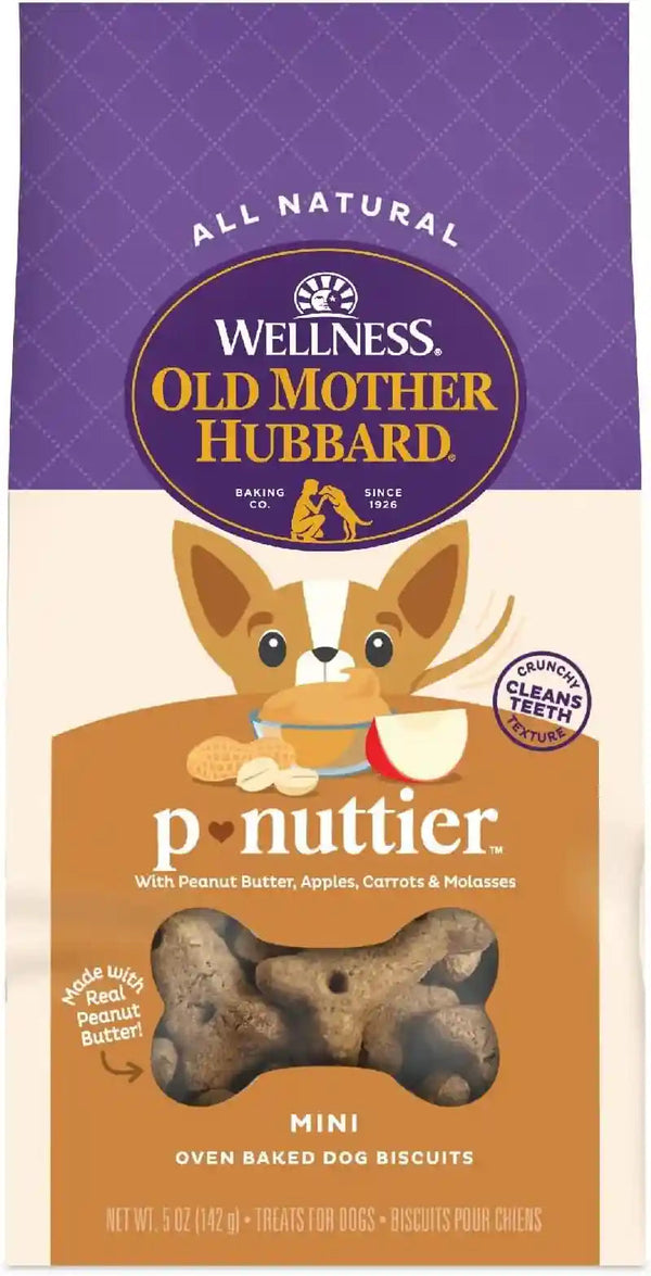 Old Mother Hubbard Wellness P-Nuttier Dog Biscuits, Natural, Training Treats, Peanut Butter Flavor, Mini Size, (20 Ounce Bag)29