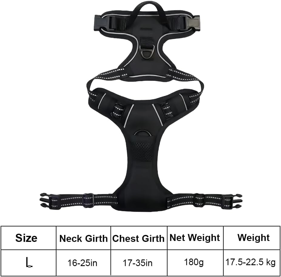 no-pull-dog-harness-adjustable-pet-vest-with-front-back-leash-clips-reflective-comfortable-vest-harness-for-large-dogs-easy-control-handle-for-walking-black-l