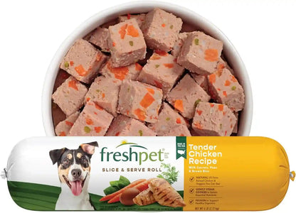 Freshpet Fresh Dog Food, Slice & Serve Roll, Tender Chicken Recipe, 6 Lb.1