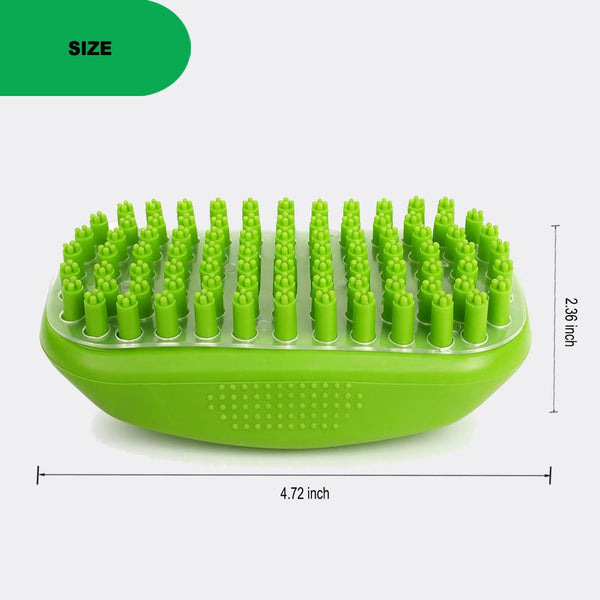 Rubber Curry Brush for Short Haired Dogs, Gentle Curry Comb | Dog Brush with Removable Screen, Use Wet as Bath Scrubber or Dry for Grooming Loose Hair3