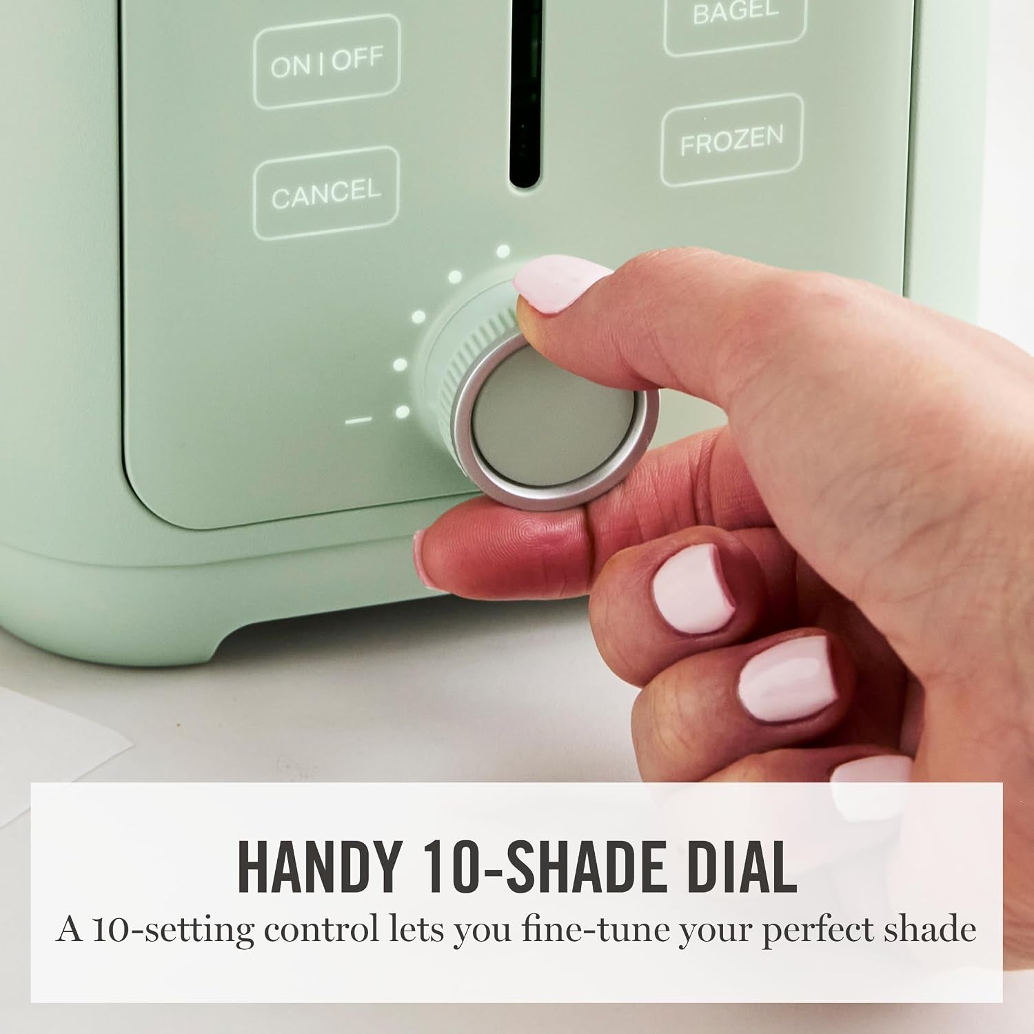 2-slice-toaster-3-presets-10-shade-settings-honeydew-gluten-free-bagels-extra-wide-self-centering-slots-waffles-artisan-bread-shade-memory-cord-wrap-removable-crumb-tray