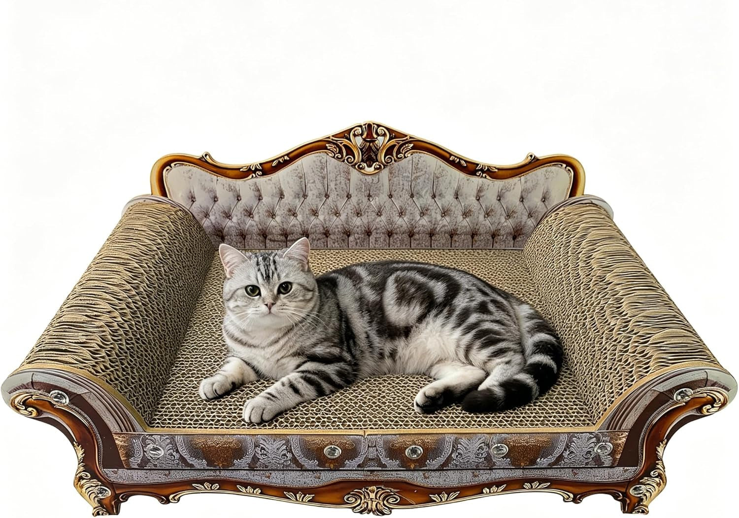 luxury-cardboard-cat-scratcher-sofa-bed-couch-shaped-scratching-board-scratch-lounge-with-catnip-scratcher-for-indoor-cats-large-grey