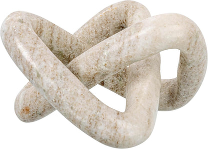 Creative Co-Op Modern Decorative Marble Link Knot, Beige6