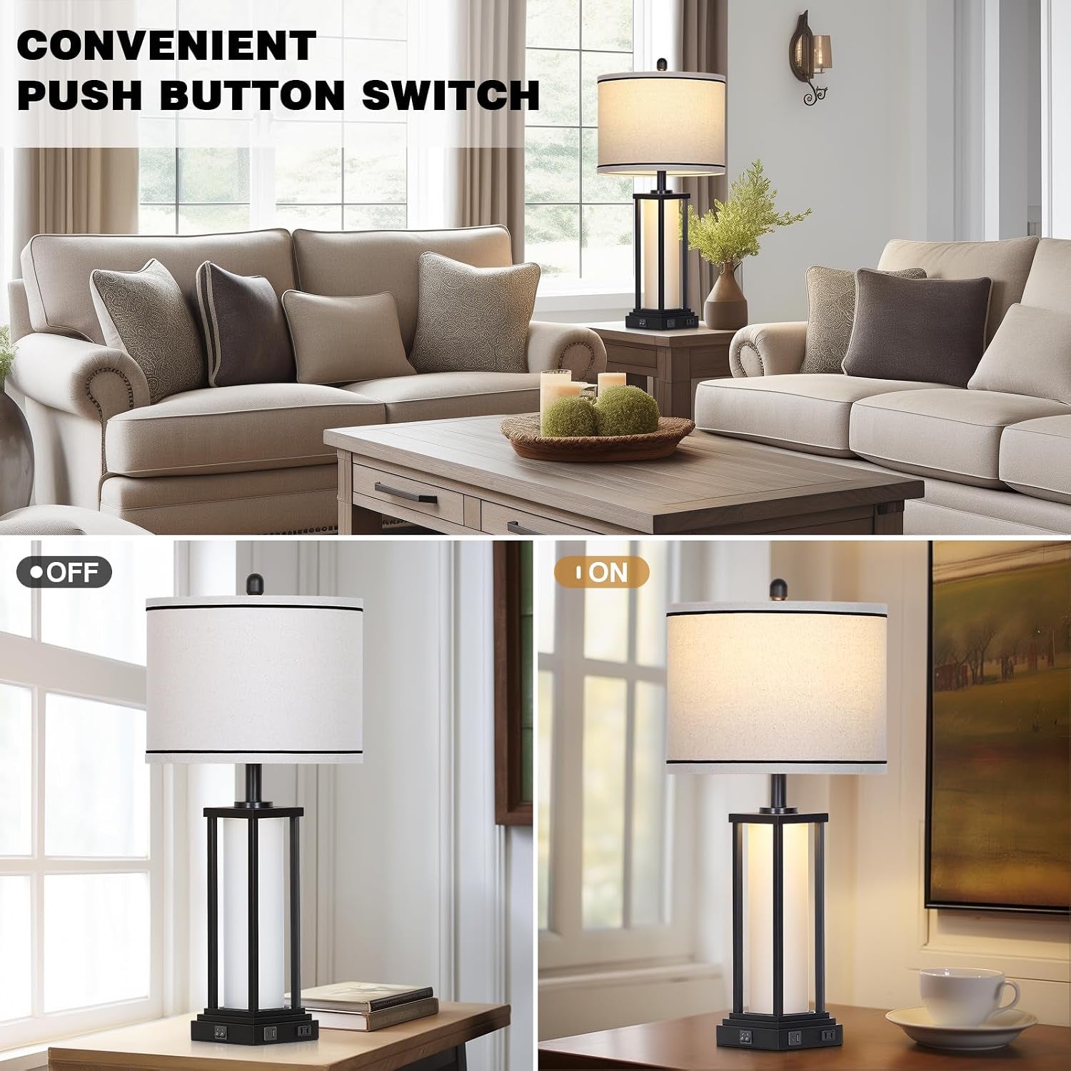 27-tall-vintage-table-lamp-set-of-2-with-usb-c-a-outlet-black-industrial-end-table-lamp-for-living-room-farmhouse-rustic-bedside-lamps-with-frosted-glass-night-light-for-bedroom-nightstand-black