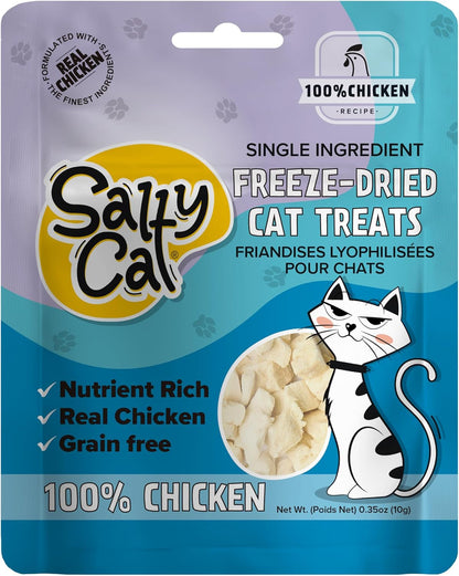 Salty Cat Natural Freeze-Dried Chicken Cat Treats, 10G Bag (12 Packs)6