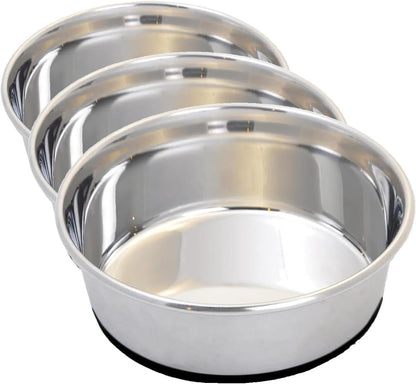 Van Ness Pets Medium Lightweight Stainless Steel Dog Bowl, 32 OZ Food and Water Dish, Natural3