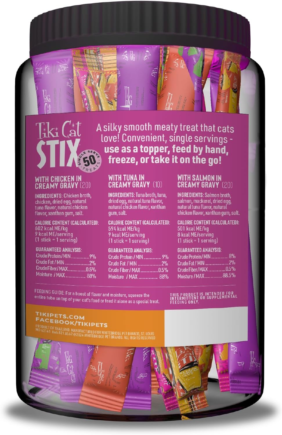 tiki-cat-stix-mousse-treats-single-serve-indulgent-lickable-treat-or-dry-food-topper-variety-mega-jar-0-5-oz-servings-50-count