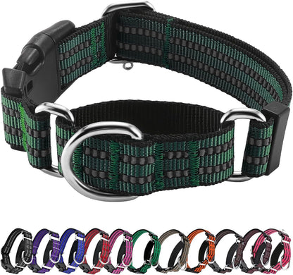 Martingale Collars for Dogs, Reflective Escape Proof Training Dog Collars with Quick Release Buckle,Adjustable No Slip Nylon Dog Collar for Medium Pets16