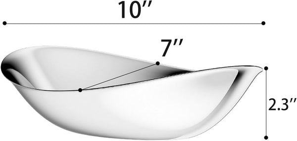 Modern Mirror Polished Stainless Steel Decorative Oval Bowl, Multipurpose Bowl for Kitchen Counter, Coffee Table Centerpiece, Elegant Home Decor Accent for Living Room, Entryway6