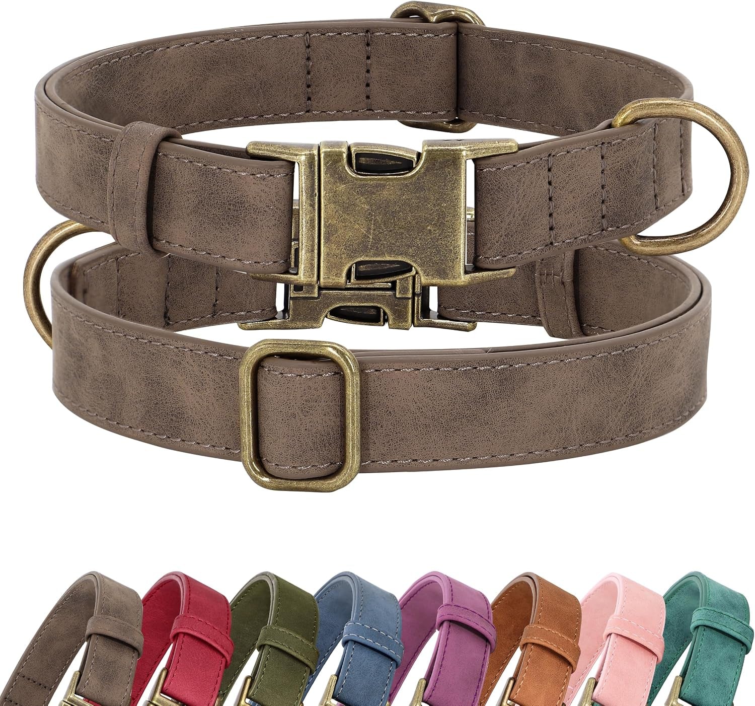 didog-soft-pu-leather-dog-collar-for-small-dogs-quick-release-blue-s-comfort-for-daily-walking-backyard-stylish-for-photography-metal-buckle-d-ring-easy-wipe-clean-adjustable-neck-10-15