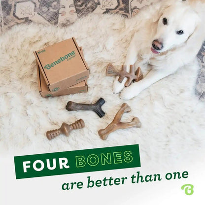 Benebone Small 4-Pack Dog Toys for Aggressive Chewers – under 30 Lbs5
