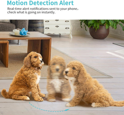 Pet Camera, 2K HD Dog Camera with Phone APP, 360° Pan/Tilt View Puppy Cam, One Click Call for Baby Monitor, Magivpix Night Vision,Motion Tracking Alarm with Cloud/Local Sd,Home Indoor Security Cam5