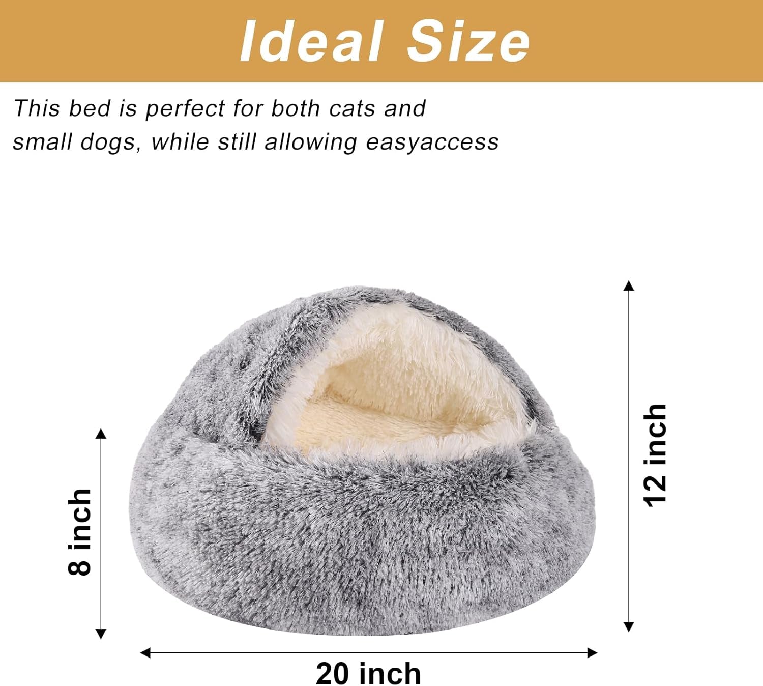 hooded-dog-bed-for-small-dogs-nest-dog-beds-washable-cute-cat-cave-bed-cozy-nook-pet-bed-for-dogs-or-cats-anti-slip-puppy-bed-fits-up-to-22-lbs-petsgrey-20-x-20
