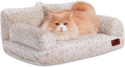 Hollypet Small Dog Large Cat Bed Puppy Couch Beds for Pets up to 25 Lbs | Fluffy Dog Cat Couch Plush Soft Warming Pets Beds with Machine Washable Cover and Non-Slip Bottom14