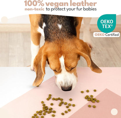 Large Dog Mat for Food and Water, Cat Feeding Mat | Large Waterproof Dog Bowl Mat | Non-Slip Pet Food Mat for Floors | Pet Mats for Food and Water | Easy to Clean7