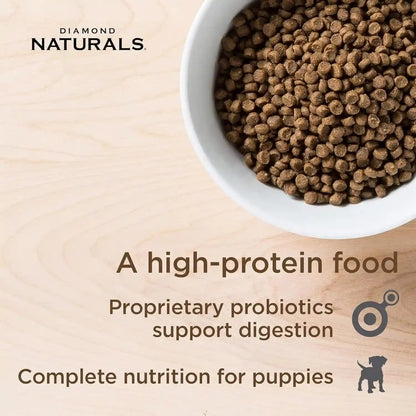Diamond Naturals Small & Medium Breed Puppy Dry Dog Food, Chicken, 6Lb | Puppy, Adult & Senior Dogs | High Protein | DHA for Proper Brain and Vision Development | Guaranteed Probiotics3