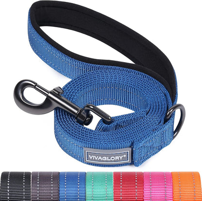 VIVAGLORY Dog Leash Puppy Leash for Collar, 3Ft X 1In, Black | with Soft Padded Handle for Training & Walking, Heavy Duty & Double Layer Nylon Pet Puppy9