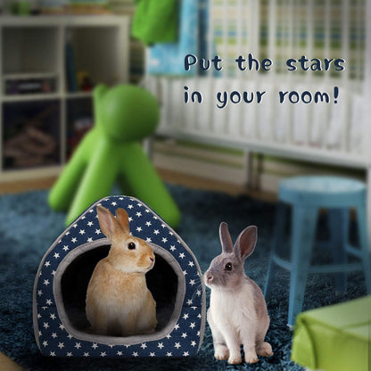BWOGUE Guinea Pig Bed Hideout, Washable Hamster Cave for Small Animals | Removable Cushion for Cleaning, Warm Fleece Nest, Washable Bed, 10.23 X 10.23 X 11 In, Dwarf Rabbits Hedgehogs6