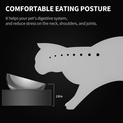 PETKIT 304 Stainless Steel Elevated Cat Bowls&Dog Bowls,Raised Cat Food and Water Bowl Set, Non-Slip, anti Vomiting 15°Tilted Cat Small Animal Plate6