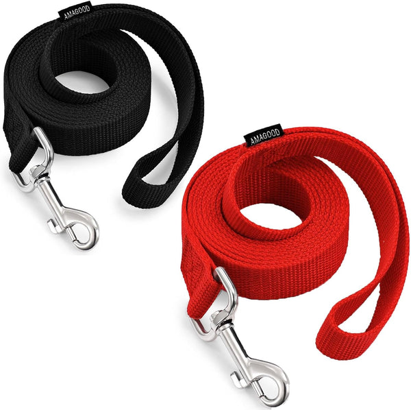 AMAGOOD 6 FT Puppy/Leash, Strong Traditional Style with Easy to Use Collar Hook, Great for Small, Medium and Large Dogs (5/8In X 6 Ft, Purple)69