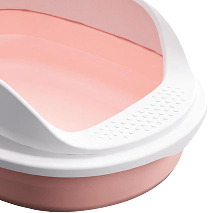 Pet Litter Pan with Scooper, Open Top Litter Box with High Sides, Non-Slip Bottom, Easy to Clean Cat Litter Tray for Indoor Cats- 45Cm4