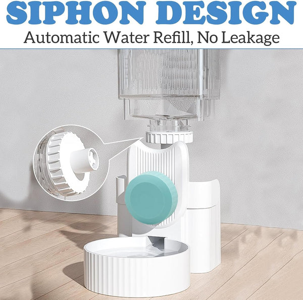 Kathson Rabbit Gravity Auto Feeder Set 35Oz Hanging Automatic Food Water Dispenser Cage Automatic Feeder Set for Rabbit Chinchilla Guinea Pig Hedgehog Ferret Kitty Puppy (Blue)7