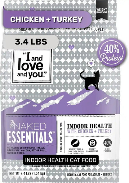 I and Love and You Naked Essentials Dry Cat Food - Salmon + Trout - Grain Free, Real Meat, No Fillers, Prebiotics + Probiotics, 3.4Lb Bag17