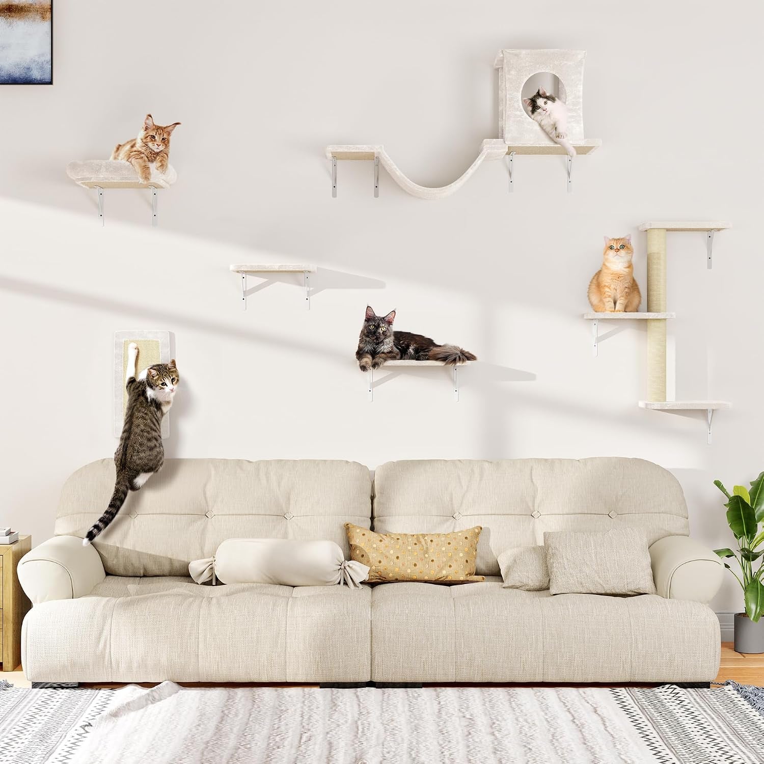 nunu-lab-wall-mounted-cat-furniture-set-6-pcs-climber-set-with-house-bridge-steps-scratcher-board-diy-walls-playground-indoor-cat-shelves-gray