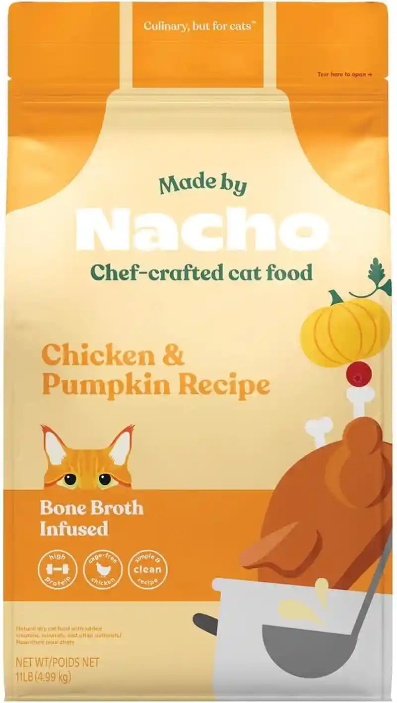 made-by-nacho-dry-cat-kibble-4lb-bag-high-protein-and-grain-friendly-premium-cat-food-cage-free-chicken-pumpkin-recipe-infused-with-bone-broth-for-hydration-limited-ingredients-single-bag